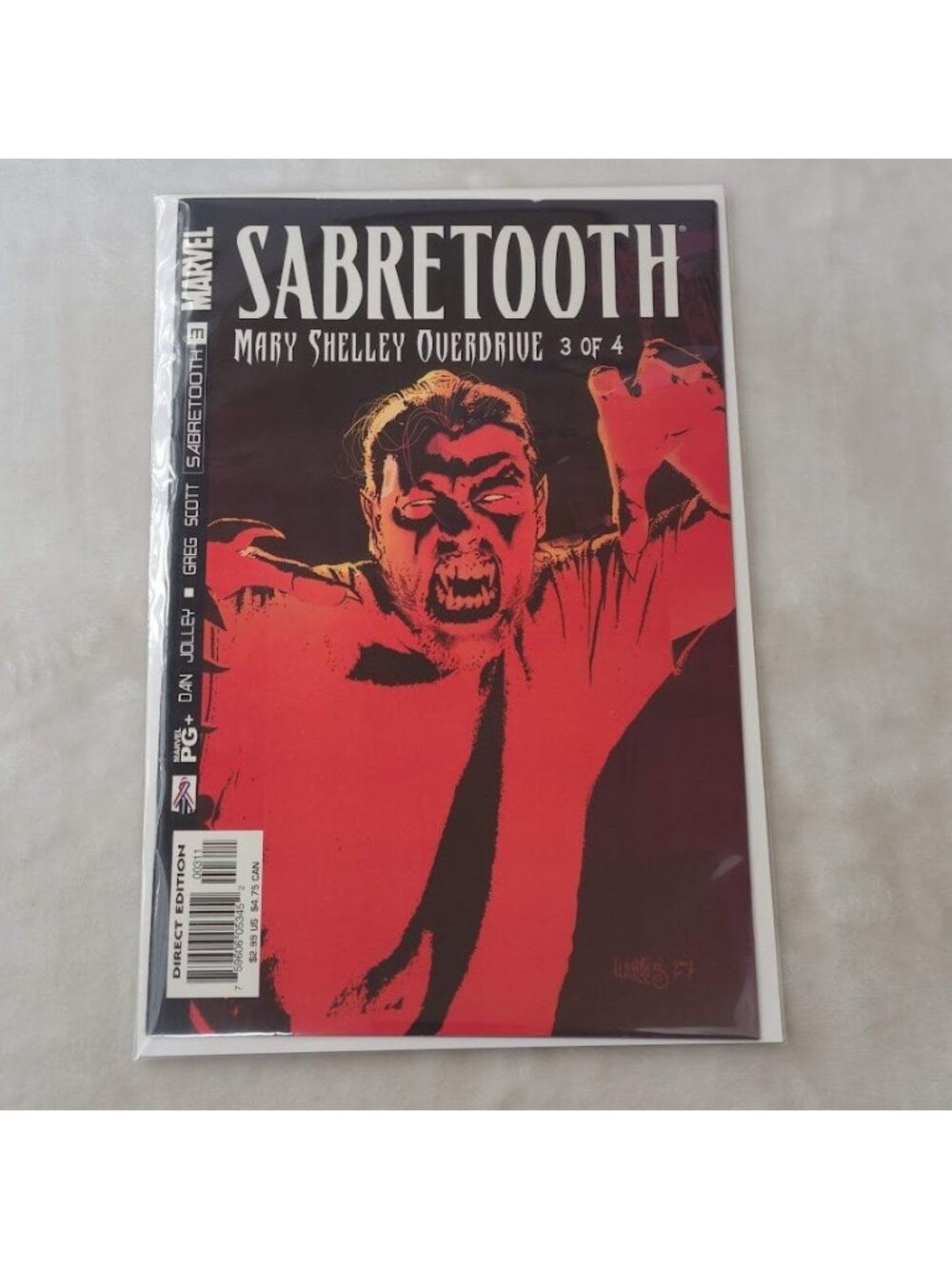 Sabretooth Mary Shelley Overdrive 3 Marvel Comics 2002 VF 8.0 - Picture 9 of 11
